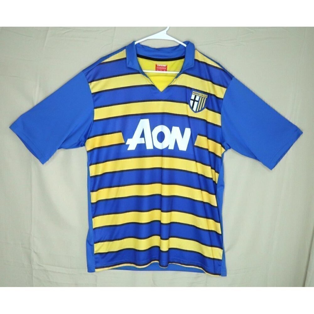 Parma Calcio Football Jersey Home 2016 2017 Blue Aon Number 9 Mens Size Large